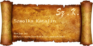 Szmolka Katalin névjegykártya